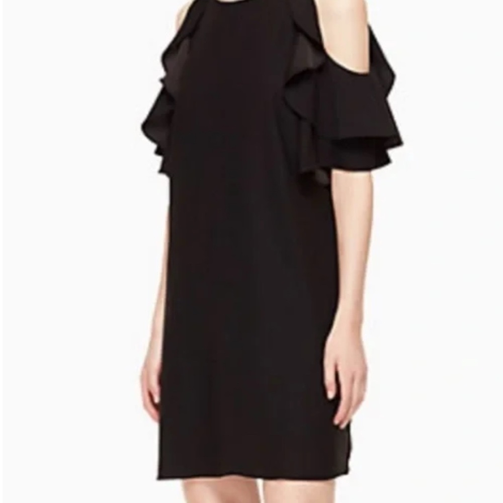 Kate Spade Black Cold Shoulder Mini Dress
